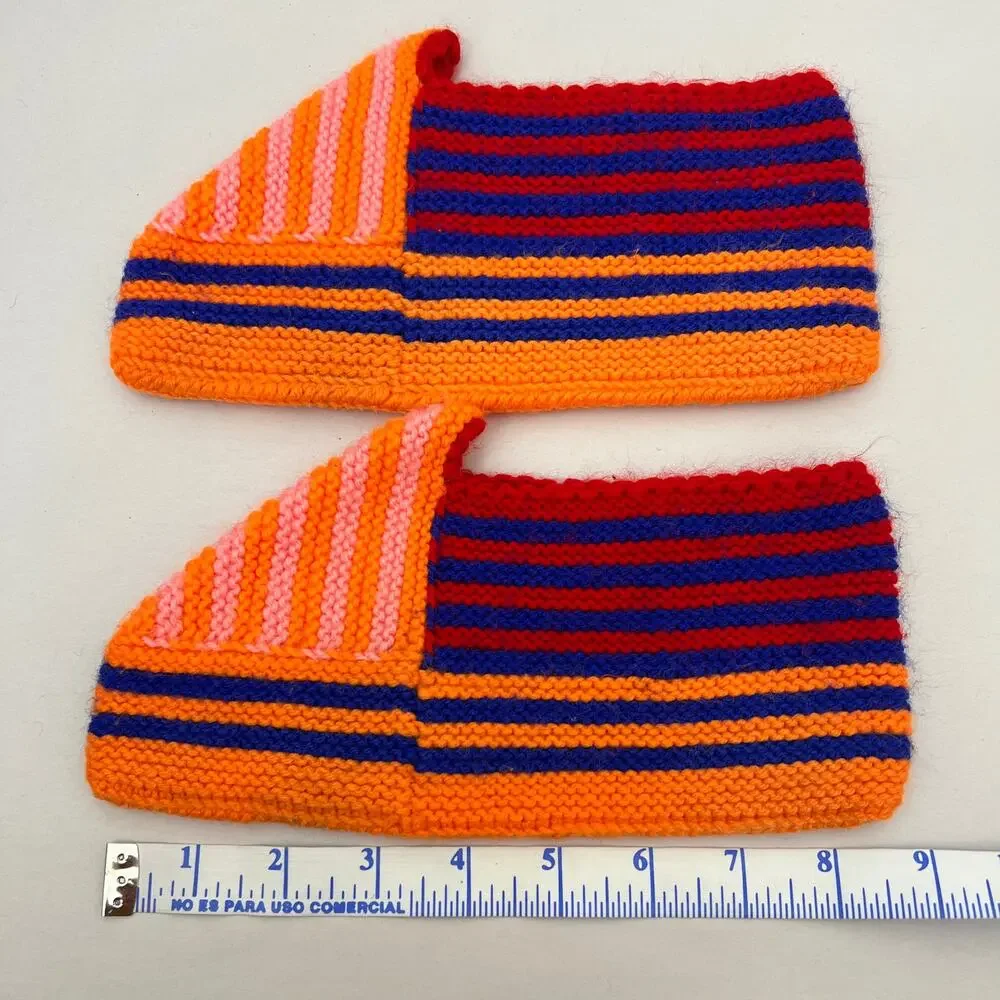Handwoven Wool Slipper Socks Balkan - 3 pairs Multicolor